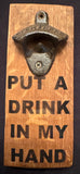 Barrel Oak Stave Small Bottle Opener