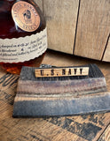 U.S. Army or U.S. Navy Tie Clips Made from Reclaimed Kentucky Bourbon Barrels